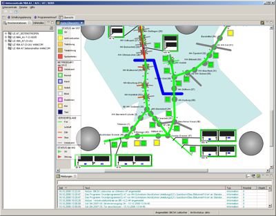 GUI example of a network control system